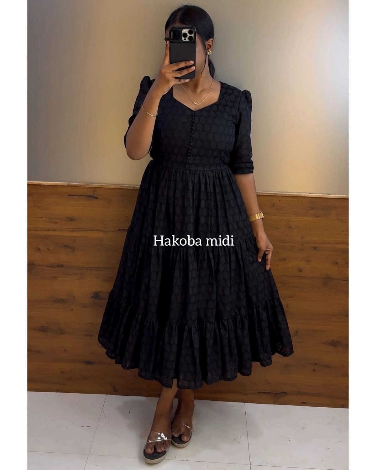 1 Hakoba midi black