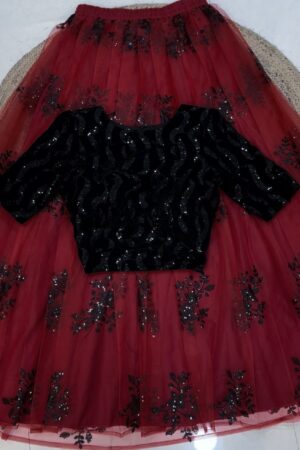 1 Pongal Lehenga Red