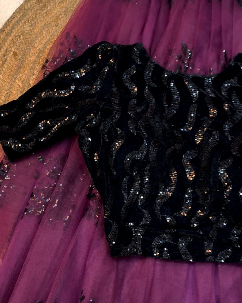 1 Pongal Lehenga wine - Image 3
