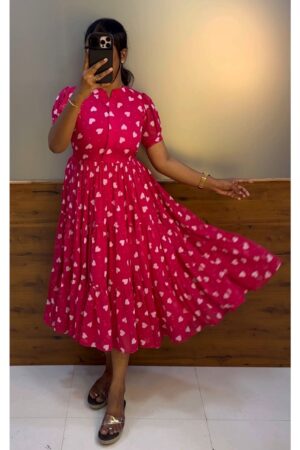 1 heart midi pink