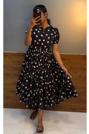 1 heart midi black