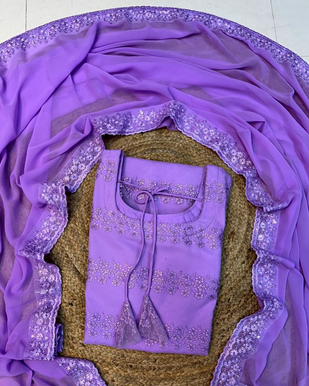 1 Net Kurti ( Lavender )