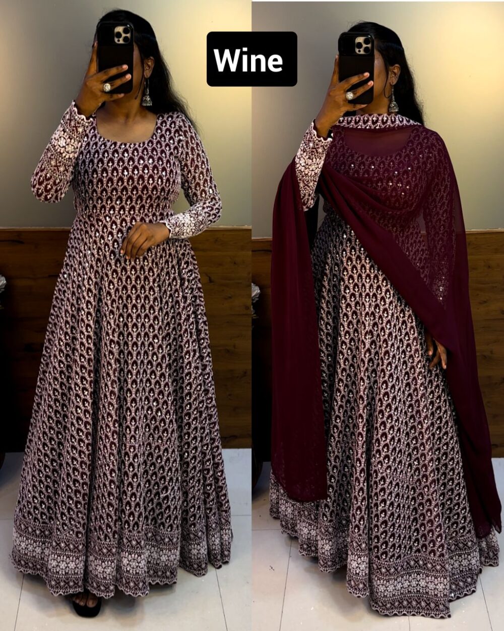 1 Nandhini Gown - Wine