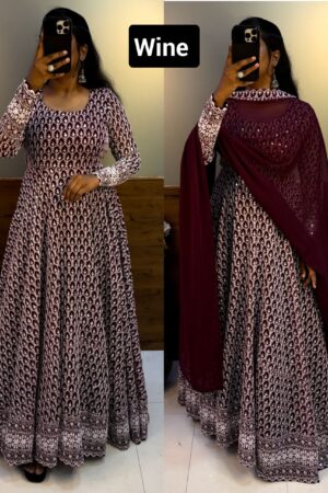 1 Nandhini Gown - Wine