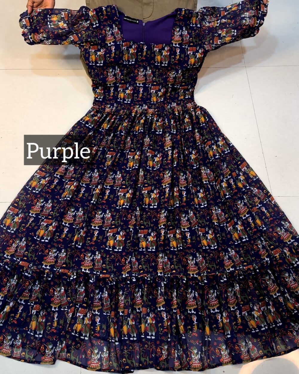 Tribal Print Frock (Purple)