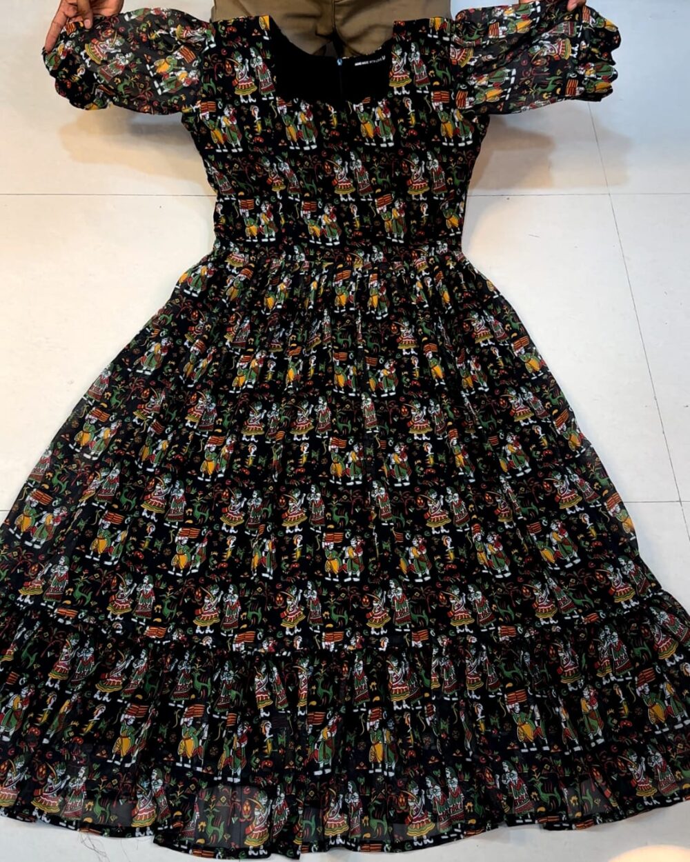 Tribal Print Frock (Black)
