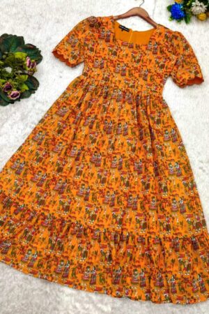 Tribal Print Frock (Yellow)