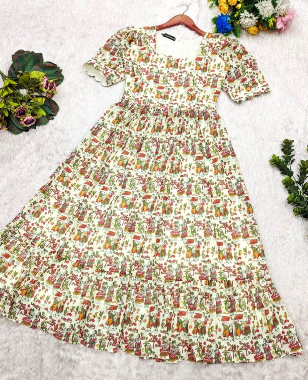 Tribal Print Frock (Cream)