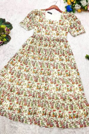Tribal Print Frock (Cream)